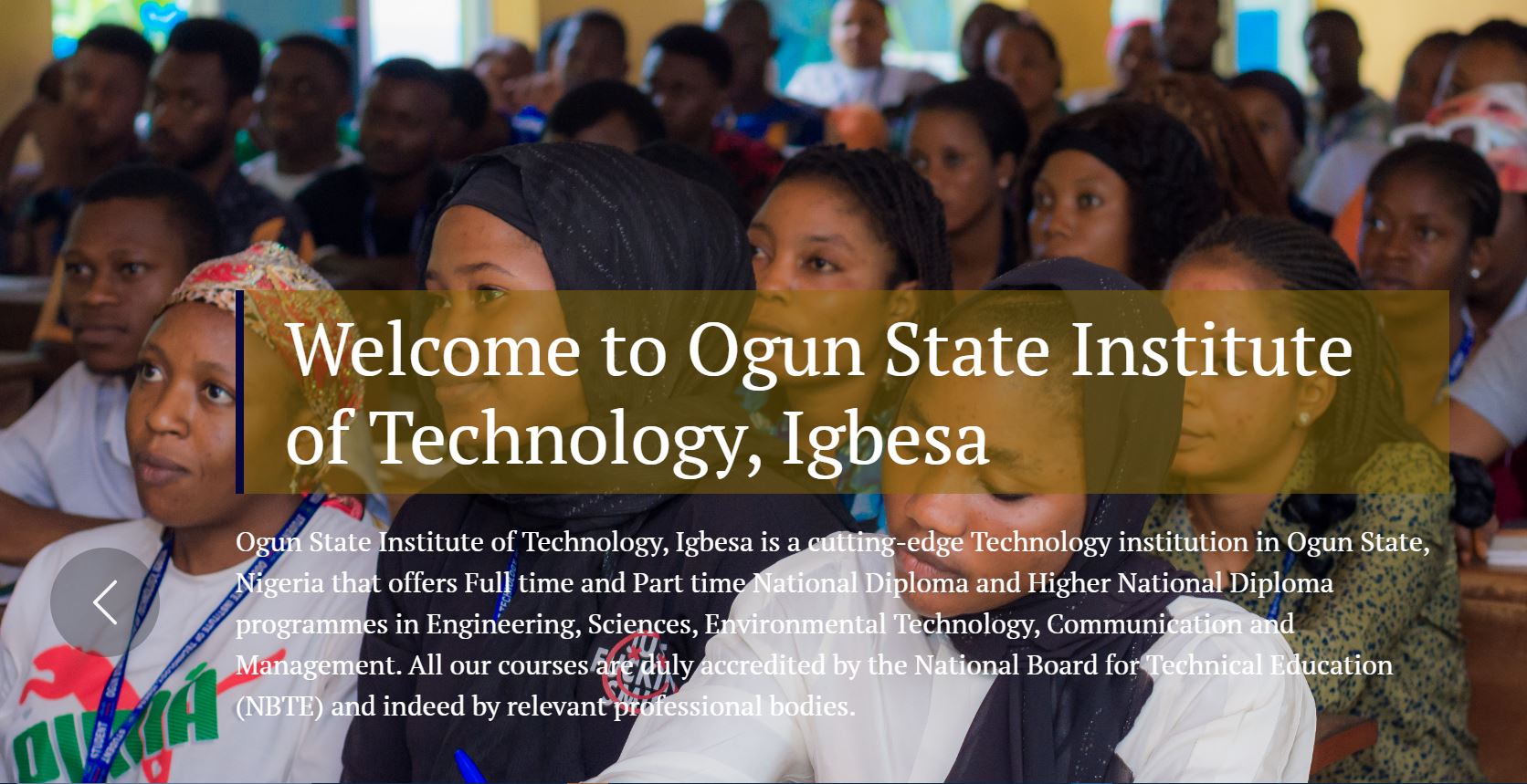 Ogitech Admission Portal Ogun State Institute Of Technology