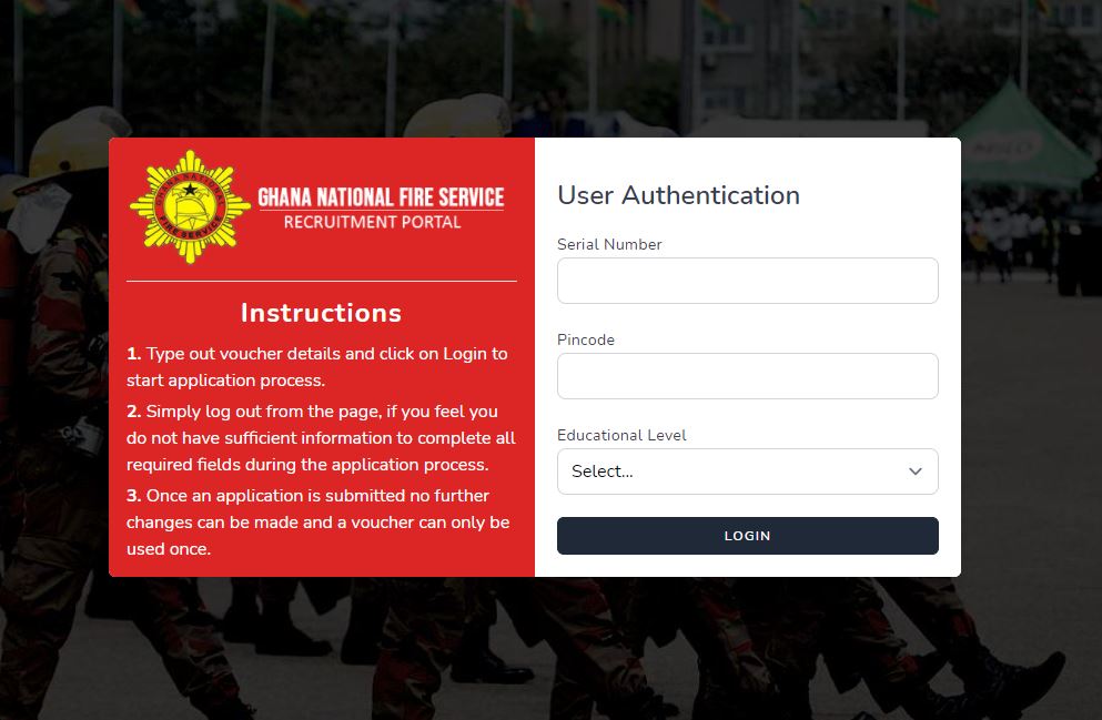 Ghana National Fire Service Recruitment Portal Apply Now