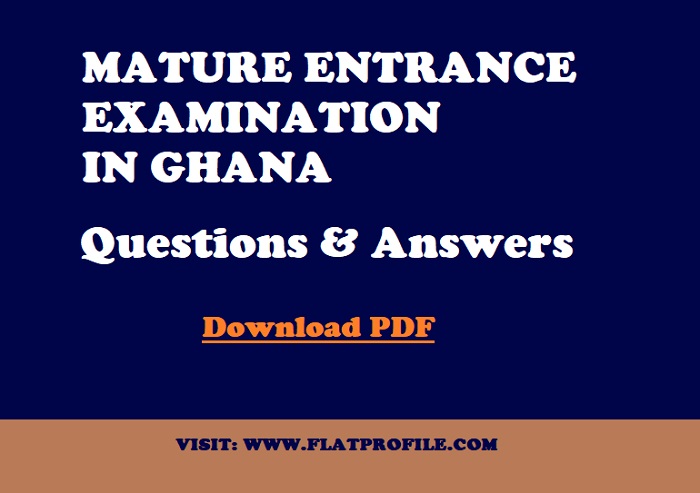 Mature Entrance Exams Questions and Answers | Download PDF
