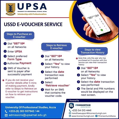 UPSA Admission Forms | Buy Online Voucher In 5 Simple Steps