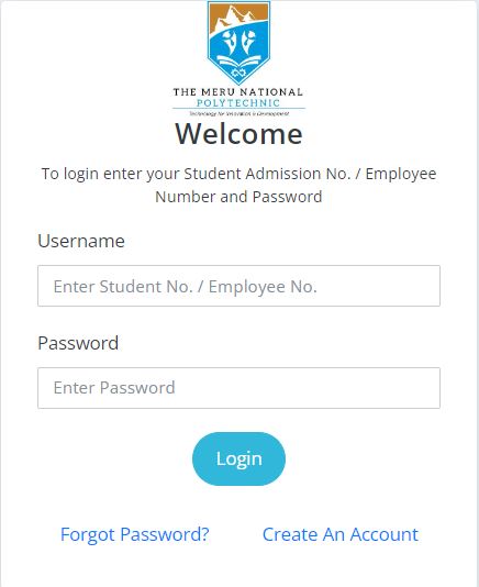 Mnp Student Portal Login Meru National Polytechnic