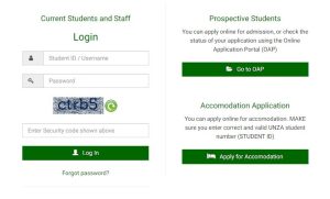 UNZA SIS Student Portal - Login | Online Course Registration