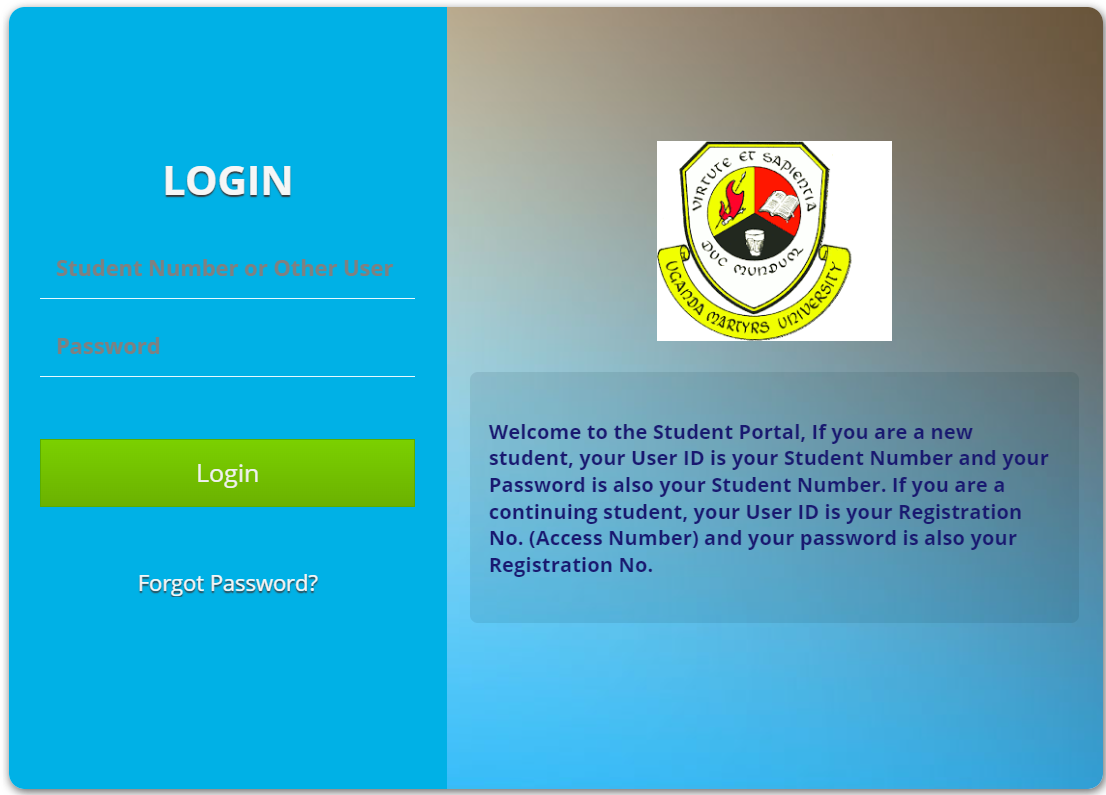 UMU Student Portal - Login | student.umu.ac.ug | Registration