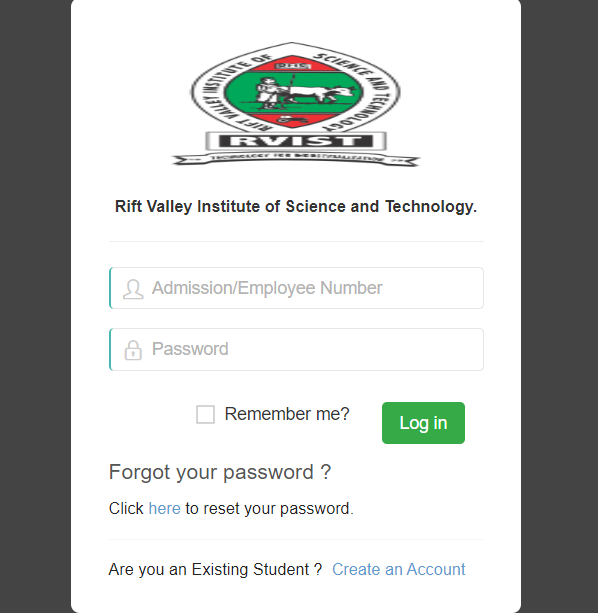 RVIST Student Portal Login portal.rvist.ac.ke Unit Registration