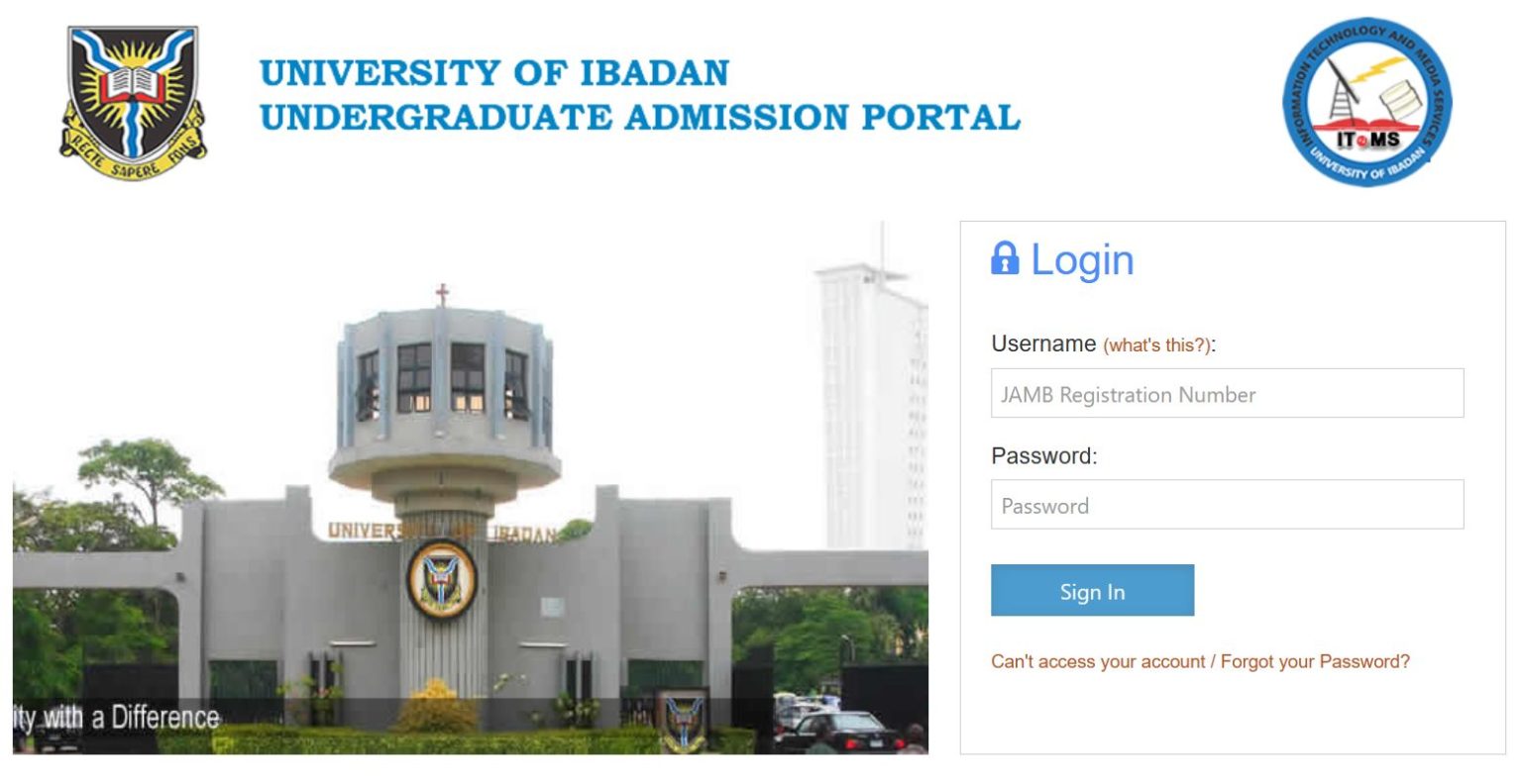 UI Admission Portal University of Ibadan Apply Now