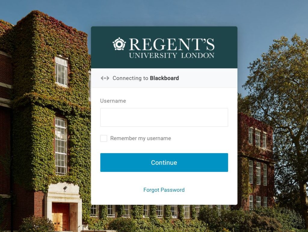 Regent's University London Blackboard Login Now