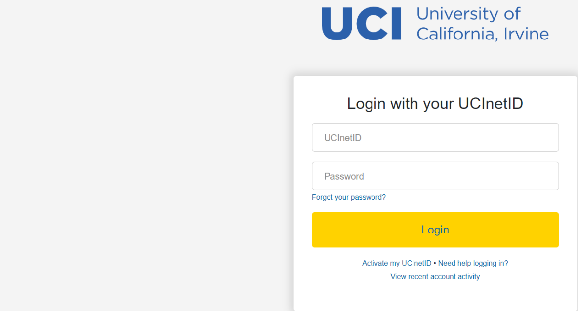 UCI Canvas Login University of California, Irvine