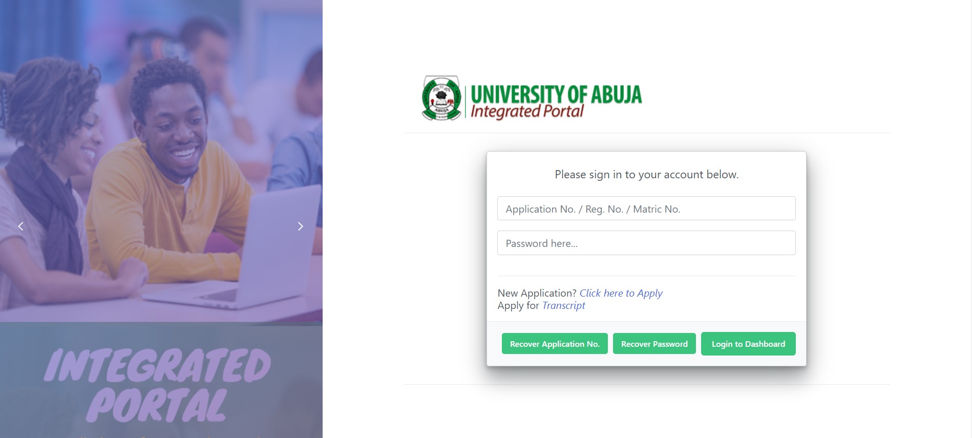 UNIABUJA Portal Login - University of Abuja