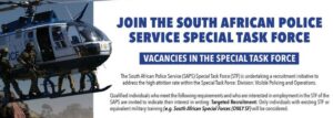 SAPS Special Task Force Recruitment | How to Apply