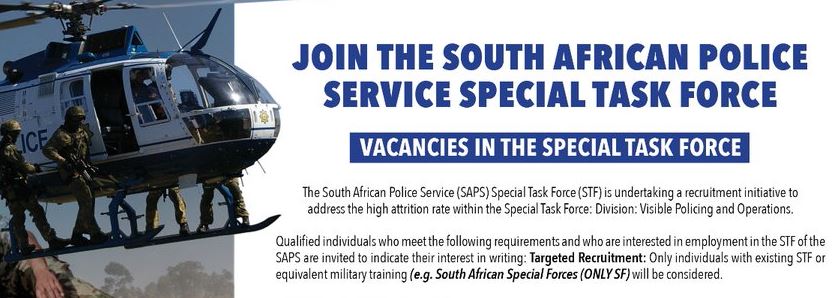 SAPS Special Task Force Recruitment | How to Apply